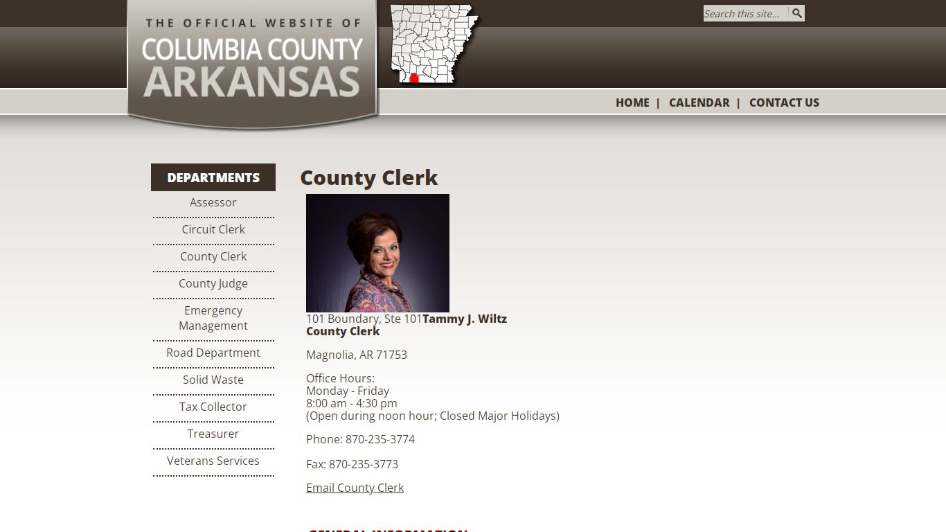 County Clerk - Columbia County, Arkansas